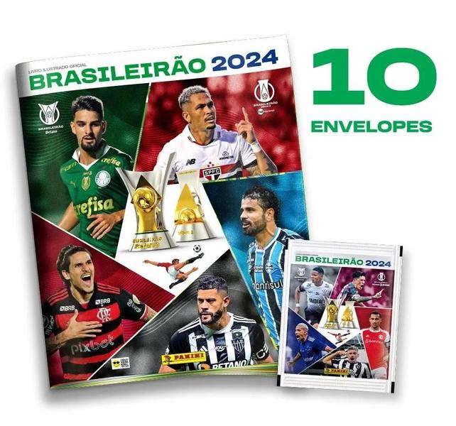 Imagem de Brasileirão 2024 - Álbum Capa Dura + Kit Com 10 Envelopes