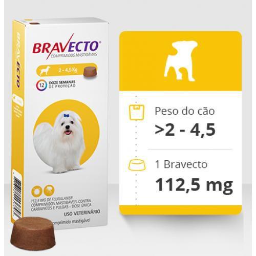 Imagem de Bravecto Antipulgas Comprimido Cães 2 A 4,5Kg