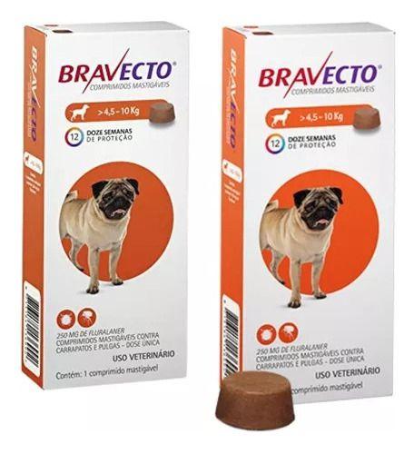 Imagem de Bravecto Cães Comprimido 4,5 A 10kg Kit Promocional C/2 Msd