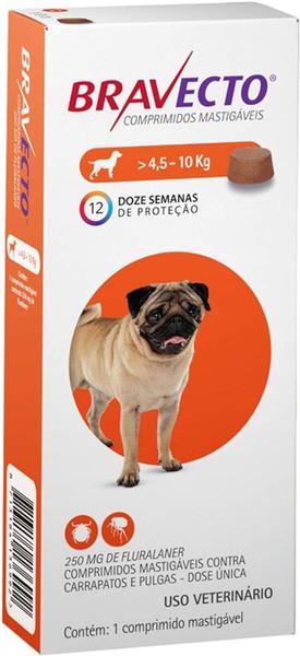 Imagem de Bravecto para Cães de 4,5 a 10kg - 250mg