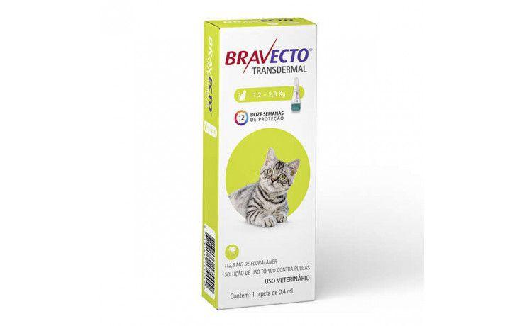 Imagem de Bravecto Para Gatos Transdermal Anti Pulgas E Carrapatos 1,2 A 2,8kg