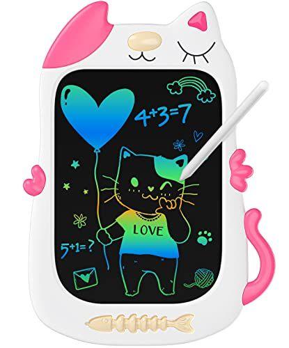 Imagem de Bravokids Brinquedos para Meninas de 3 a 8 anos, 8,5 polegadas LCD Escrita tablet Desenho Colorido Doodle Board, Brinquedos Educacionais e De Aprendizagem para 3 4 5 6 7 8 9 Anos De Aniversário da Menina Presentes de Aniversário (Rosa Branco)