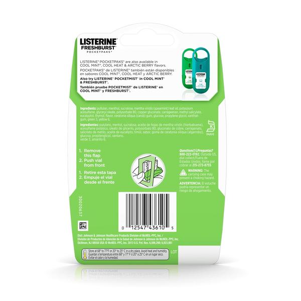 Imagem de Breath Strips Listerine Freshburst Pocketpaks Fresh Breath