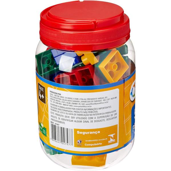 Bricks Blocos De Montar Encaixar Pote Com 56 peças - Pais e Filhos Imagem de Bricks Blocos De Montar Encaixar Pote Com 56 peças