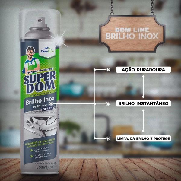 Imagem de Brilha Inox Spray Super Dom 300ml Ação Duradoura Brilho