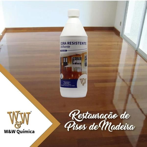 Imagem de Brilhante Perfumada Cera Acabamento Pisos Revitaliza W&W 1L