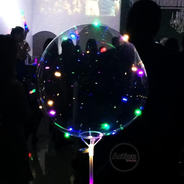 Imagem de Brilho Voador - Balão com LED Bubble Transparente 1 unidade