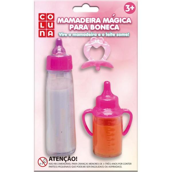 Imagem de Brincando De Casinha Kit Mamadeira Magica Para Boneca