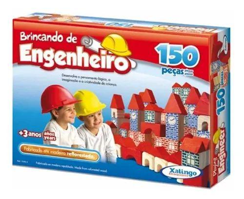 Brincando de engenheiro 150 pecas - XALINGO Imagem de Brincando de engenheiro 150 pecas