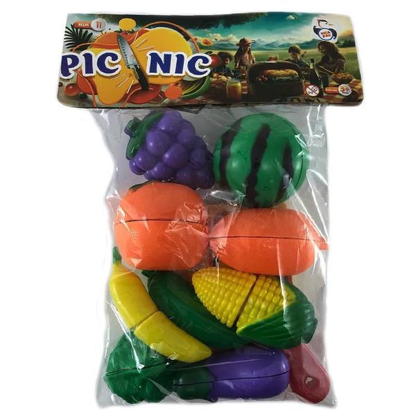 Imagem de Brincando De Pic Nic Frutas E Legumes Infantil 11 Peças