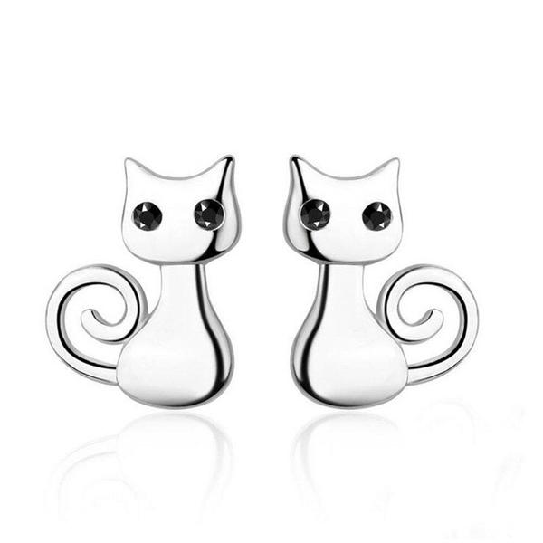 Imagem de Brincos Wokex Copper Sticky Cat Animal para mulheres (3 unidades)