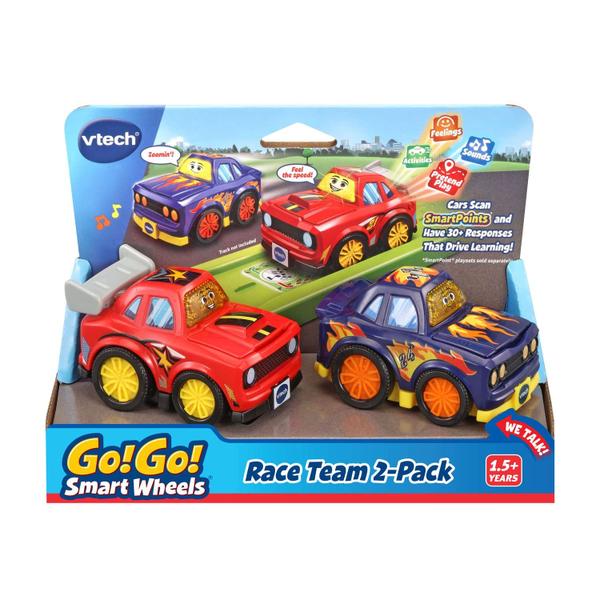 Brinque VTech Go! Vá! Pacote com 2 unidades Smart Wheels Race Team para crianças com mais de 1,5 anos Imagem de Brinque VTech Go! Vá! Pacote com 2 unidades Smart Wheels Race Team para crianças com mais de 1,5 anos