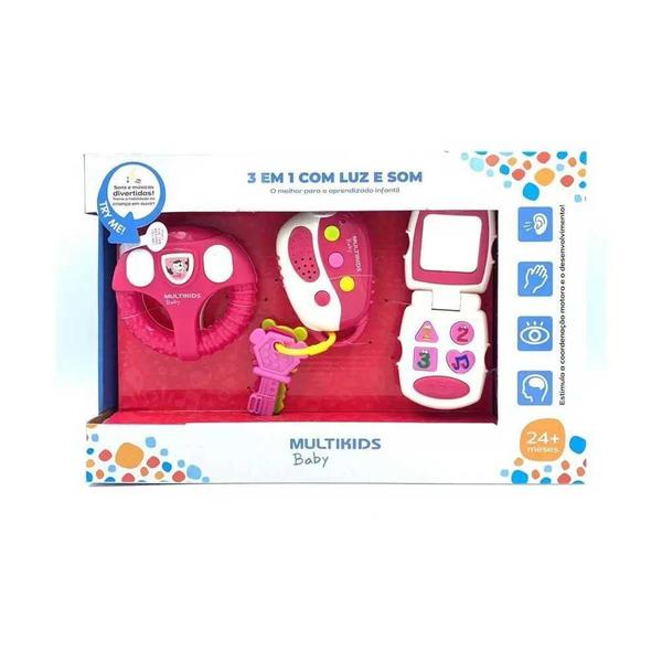 Imagem de Brinquedo 3 Em 1 Multikids Baby Interativo Br1245 - Rosa