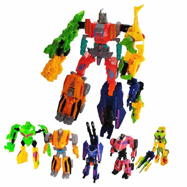 Imagem de Brinquedo 5 Em 1 Vira Robô Gigante 28Cm Transformers