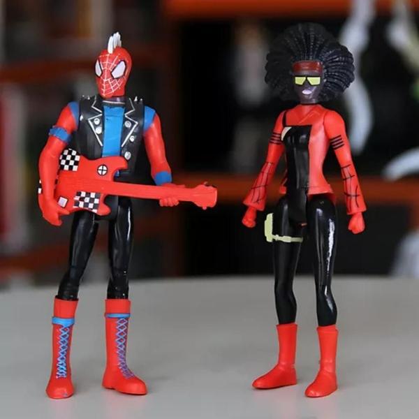 Brinquedo 6 Bonecos Homem Aranha Miles Morales Punk Marvel Vingadores Across The Spider-Verse - Art Brink Imagem de Brinquedo 6 Bonecos Homem Aranha Miles Morales Punk Marvel Vingadores Across The Spider-Verse