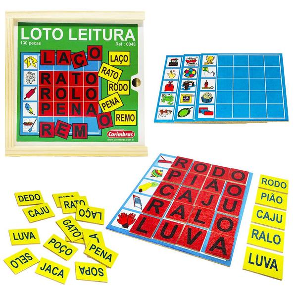 Imagem de Brinquedo Alfabetização e letramento Loto Leitura Carimbras