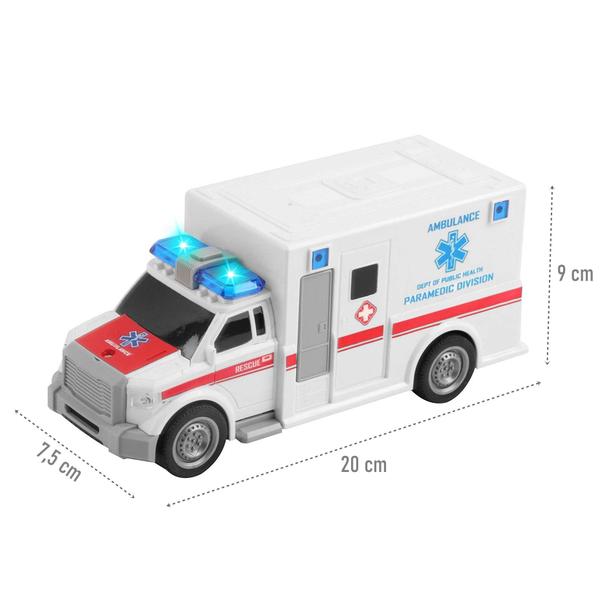 Imagem de Brinquedo Ambulancia Fricção C/ Luz E Som - Dm Toys