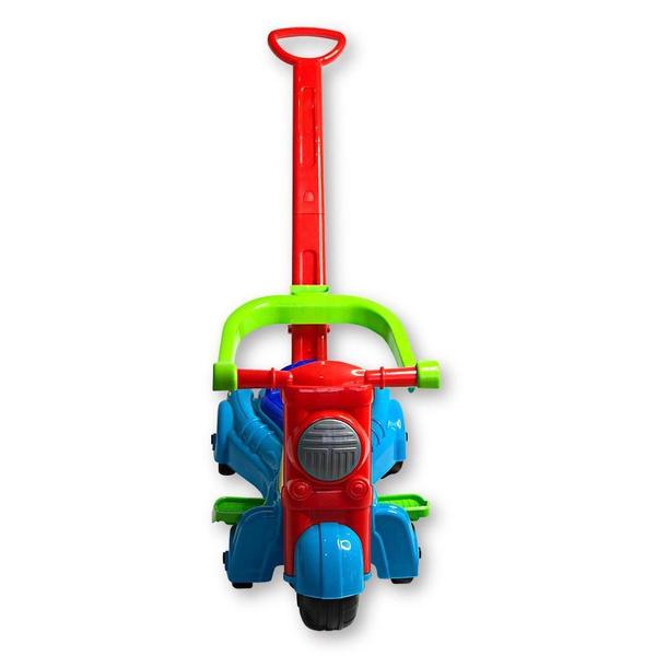 Imagem de Brinquedo Andador Infantil Moto Baby Com Haste Diversão