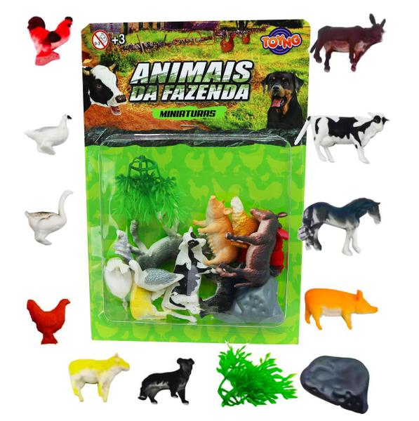 Imagem de Brinquedo Animais Da Fazenda Miniaturas Coleção Infantil Toyng