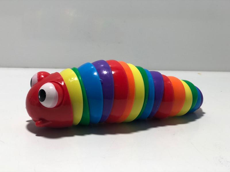 Imagem de Brinquedo Anti-stress Fidget Toy Slug 3D Lagarta Lesma Articulada Recarregue suas Energias