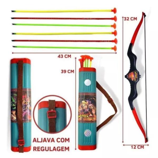 Brinquedo Arco Flecha Infantil Porta Bolsa Criança Lançador - Blackwatch Imagem de Brinquedo Arco Flecha Infantil Porta Bolsa Criança Lançador