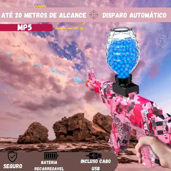 Imagem de Brinquedo Arminha Bolinhas De Gel Elétrica Automática Rosa