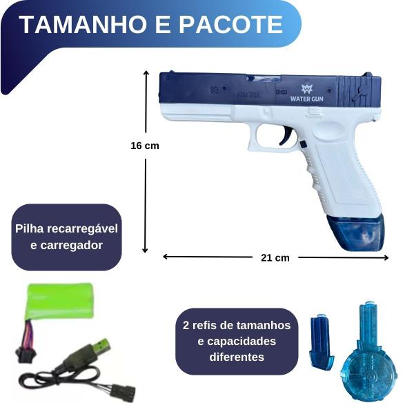 Imagem de Brinquedo Arminha De Água Automática Elétrica Praia Piscina Brincadeiras Pistola de Água