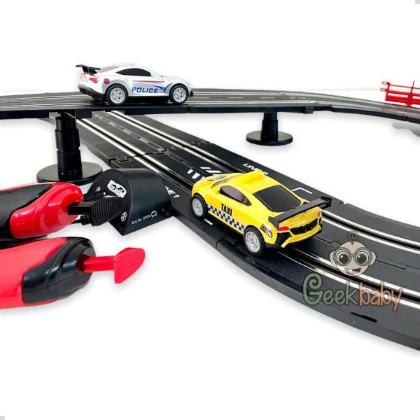 Imagem de Brinquedo Autorama Com 2 Carros Pista 280 Cm 3 Em 1 Com Luz 