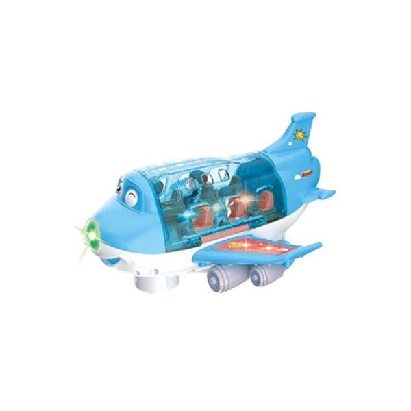 Imagem de Brinquedo Avião Bate E Volta Com Luz E Sons Azul - Zoop Toys