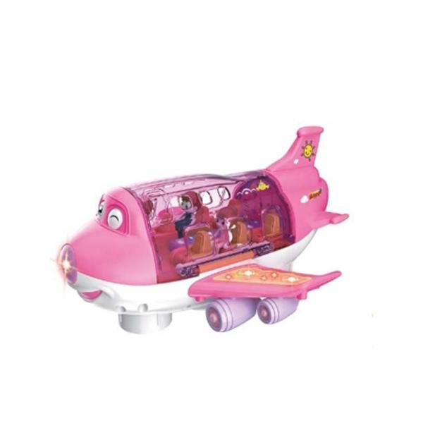 Imagem de Brinquedo Avião Bate E Volta Com Luz E Sons Rosa - Zoop Toys