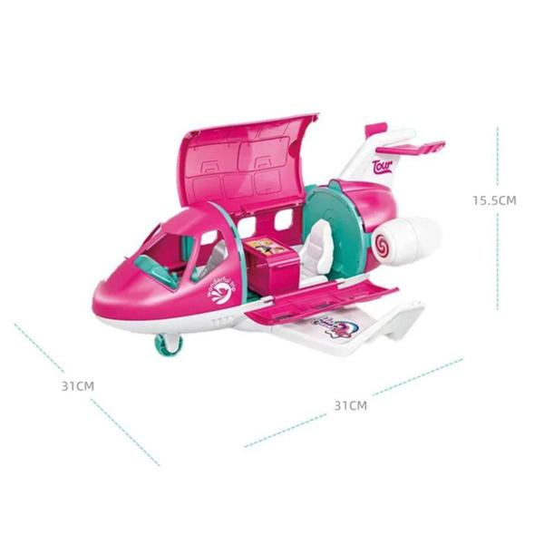 Imagem de Brinquedo Avião Com Acessórios E Mini Boneca Tipo Barbie