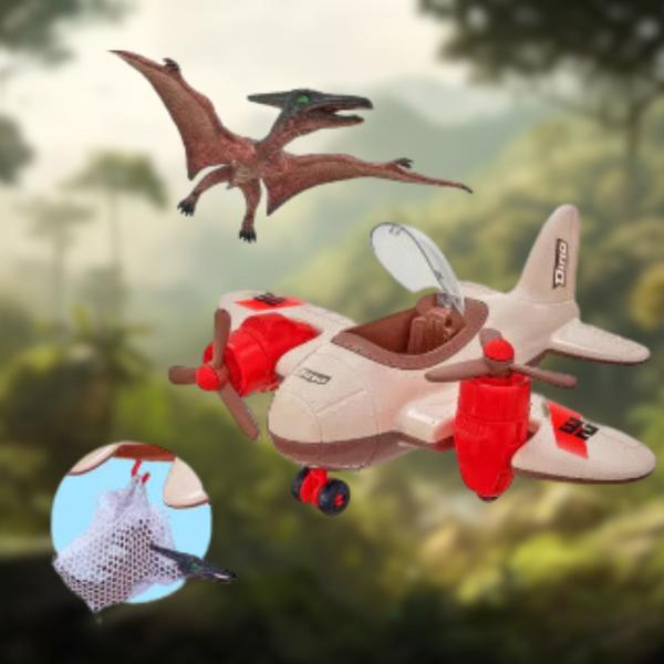 Imagem de Brinquedo Avião Dino Flying Com Rede De Caça Usual Miniatura