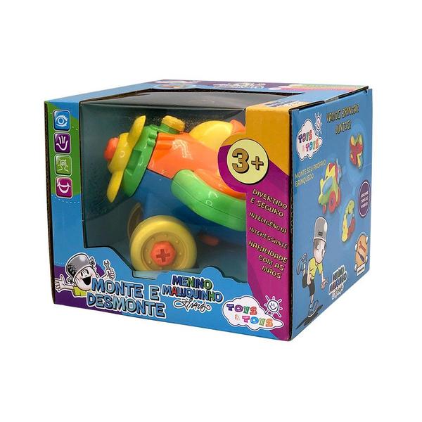 Imagem de Brinquedo Avião Monta e Desmonta Manual c/ Ferramentas Infantil Aviãozinho Baby Kids p/ Bebes Dia das Crianças Aniversário Menina Menino Maluquinho