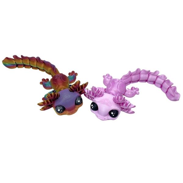 Imagem de Brinquedo BABY AXOLOTE Articulado Axolotl Fidget Toy Sensorial Anti Stress e de Alívio Ansiedade