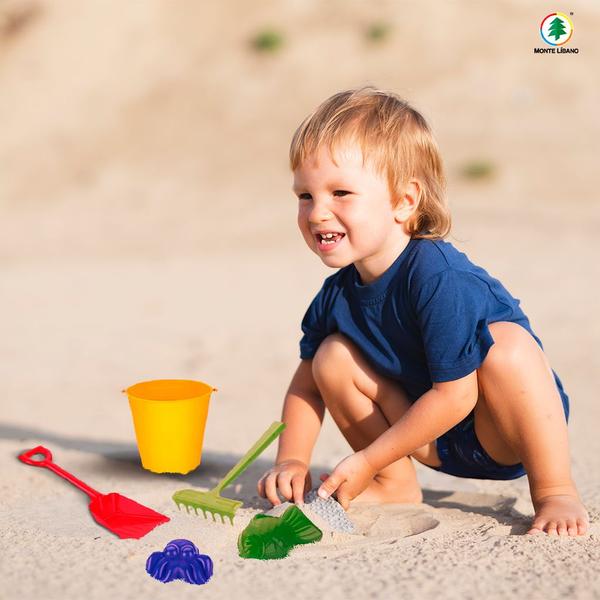 Imagem de Brinquedo Baby Balde Baldinho de Praia C/ Acessórios 4110 - Monte Líbano