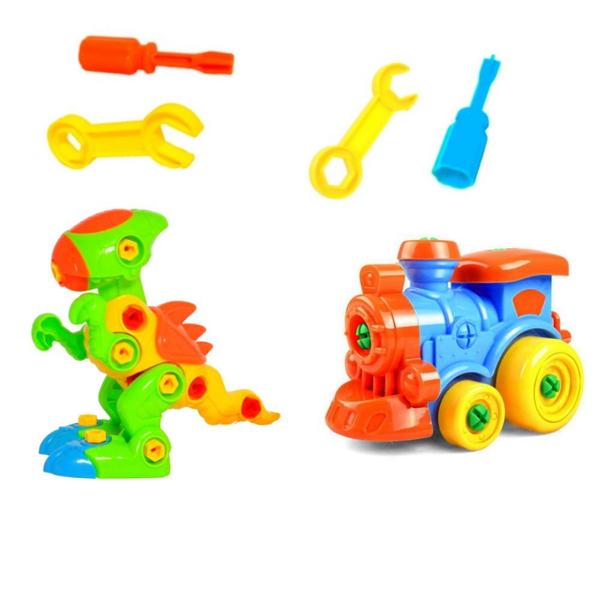 Imagem de Brinquedo Baby de Montar com Chave Dinossauro Rex e Trem