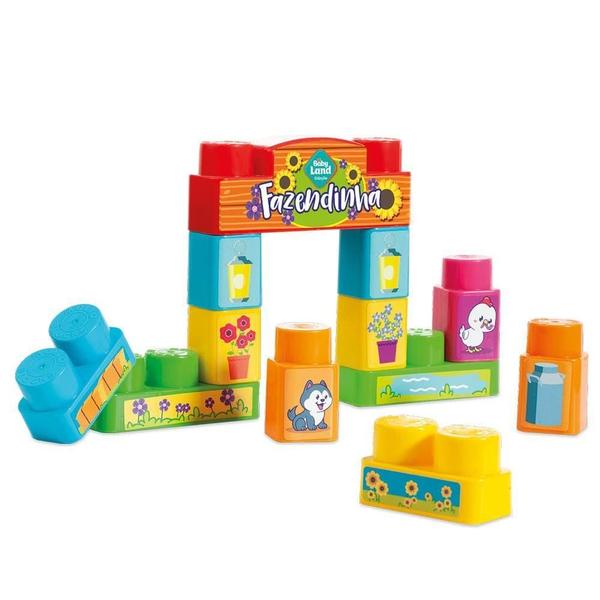 Imagem de Brinquedo Baby Land Cardoso Fazendinha 8026 Com 19 Blocos Lógicos