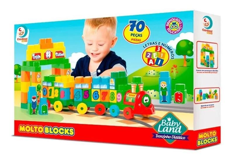 Imagem de Brinquedo Baby Land Trenzinho Didático Com Blocos Educativos 8005