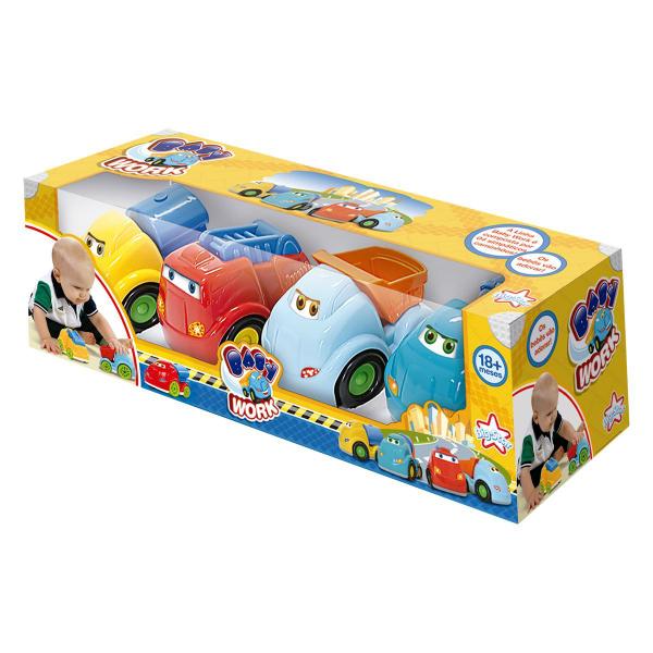 Imagem de Brinquedo Baby Work 4 carrinhos Caminhão Big star Menino