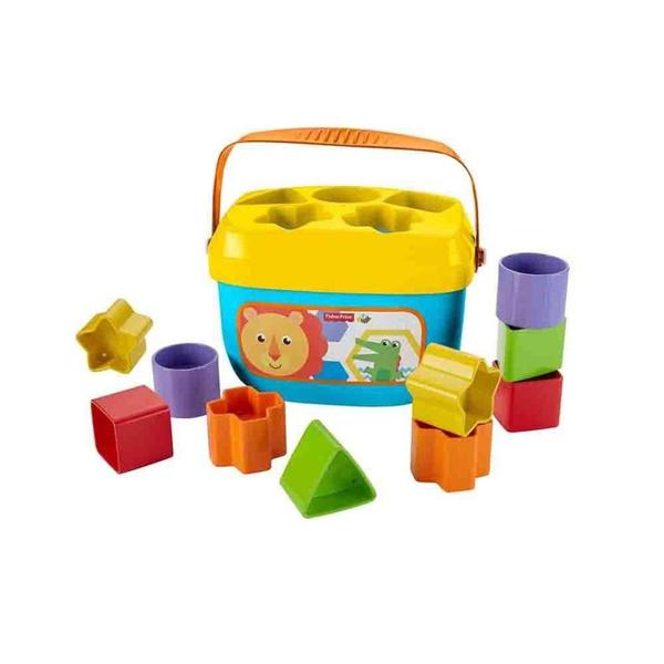 Imagem de Brinquedo Balde Primeiros Blocos Fisher-Price Branco