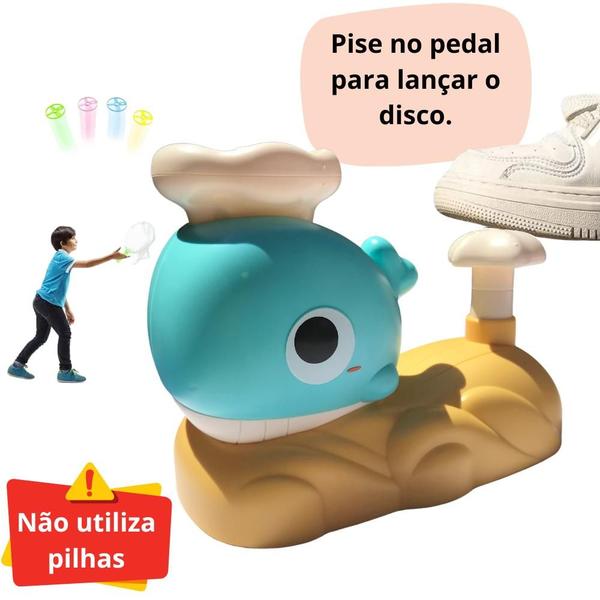 Brinquedo Baleia Lançadora de Discos Pega Discos Duas Redes Jogo Coordenação Motora - Zoop Toys Imagem de Brinquedo Baleia Lançadora de Discos Pega Discos Duas Redes Jogo Coordenação Motora