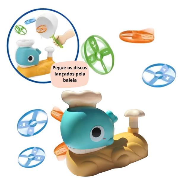 Brinquedo Baleia Lançadora de Discos Pega Discos Duas Redes Jogo Coordenação Motora - Zoop Toys Imagem de Brinquedo Baleia Lançadora de Discos Pega Discos Duas Redes Jogo Coordenação Motora