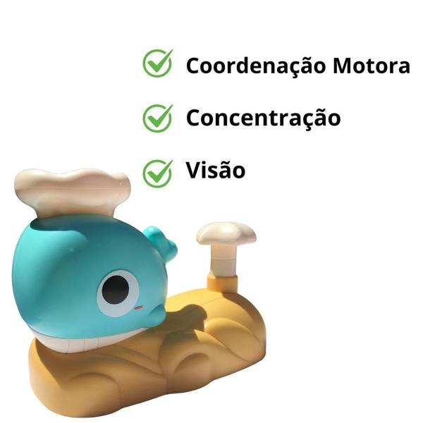 Brinquedo Baleia Lançadora de Discos Pega Discos Duas Redes Jogo Coordenação Motora - Zoop Toys Imagem de Brinquedo Baleia Lançadora de Discos Pega Discos Duas Redes Jogo Coordenação Motora