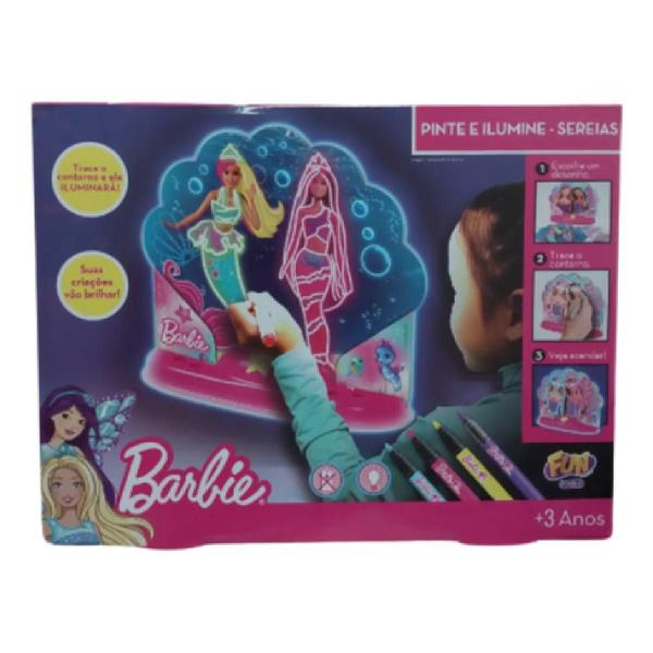 Imagem de Brinquedo Barbie Pinte E Ilumine Sereias F0123-5 Colorir