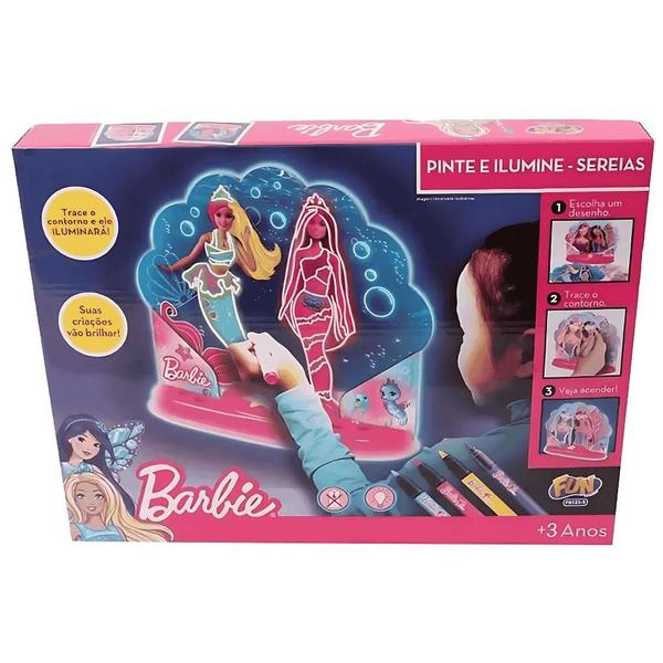 Brinquedo Barbie Sereias: Pinte e Ilumine Fun - Fun Divirta-se Imagem de Brinquedo Barbie Sereias: Pinte e Ilumine Fun