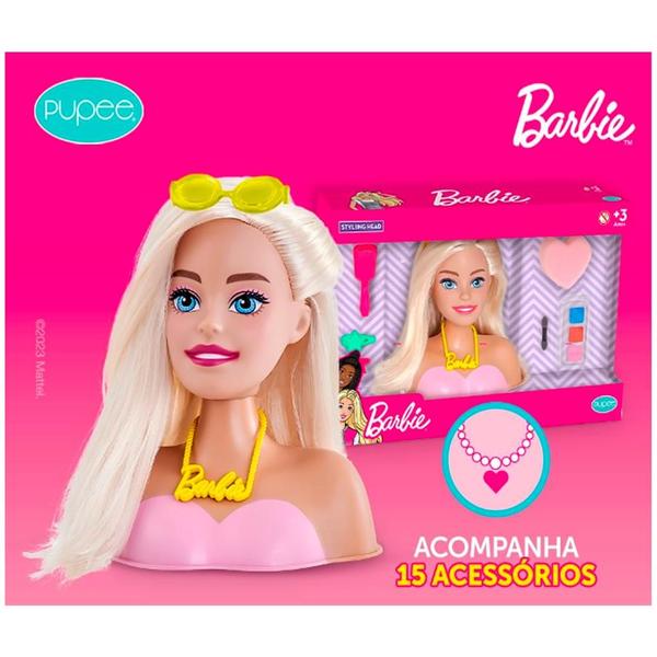 Imagem de Brinquedo Barbie Styling Head Sparkle Acessórios Penteados