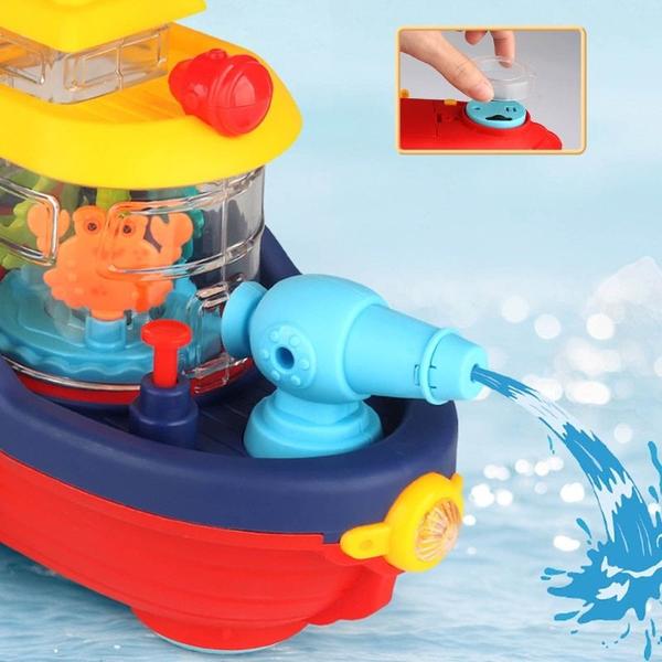 Brinquedo Barco Interativo Lança Água Bate e Volta Som E Luz - Toy King Imagem de Brinquedo Barco Interativo Lança Água Bate e Volta Som E Luz