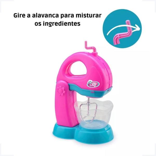 Imagem de Brinquedo Batedeira LeChef Acessórios Culinária Educativo