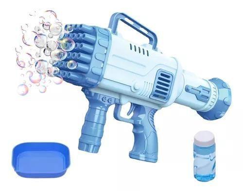 Brinquedo Bazuca Lançador De Bolha De Sabão Infantil Azul - FUN GAME Imagem de Brinquedo Bazuca Lançador De Bolha De Sabão Infantil Azul