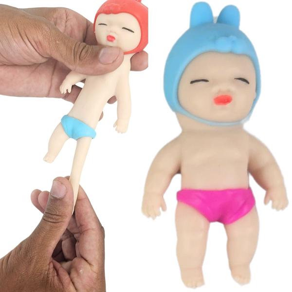 Imagem de Brinquedo Bebe C/ Touca Espreme E Aperta Divertido Sortido - Castela